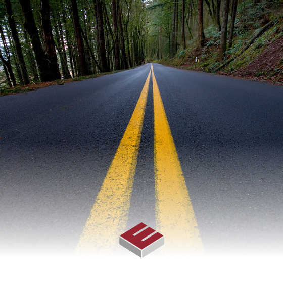 Newly Painted Road Lines