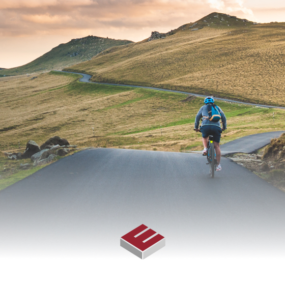 Cyclist on New Road Surface